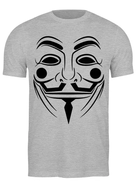 Заказать мужскую футболку в Москве. Футболка классическая Anonymous Mask от balden - готовые дизайны и нанесение принтов.