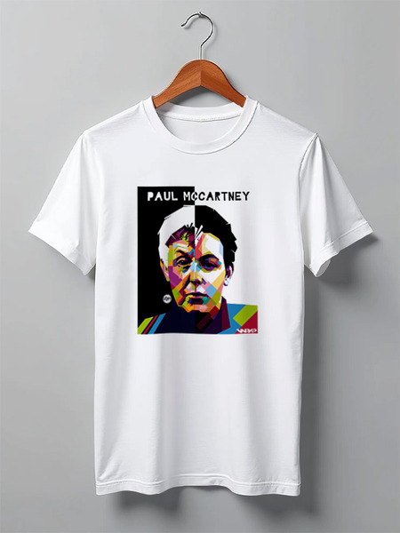 Заказать мужскую футболку в Москве. Футболка классическая Paul McCartney от Fedor - готовые дизайны и нанесение принтов.