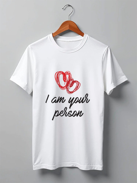 Заказать мужскую футболку в Москве. Футболка классическая i am your person от zen4@bk.ru - готовые дизайны и нанесение принтов.