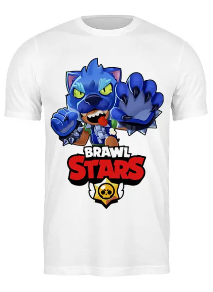 Заказать мужскую футболку в Москве. Футболка классическая Brawl Stars Leon от weeert - готовые дизайны и нанесение принтов.