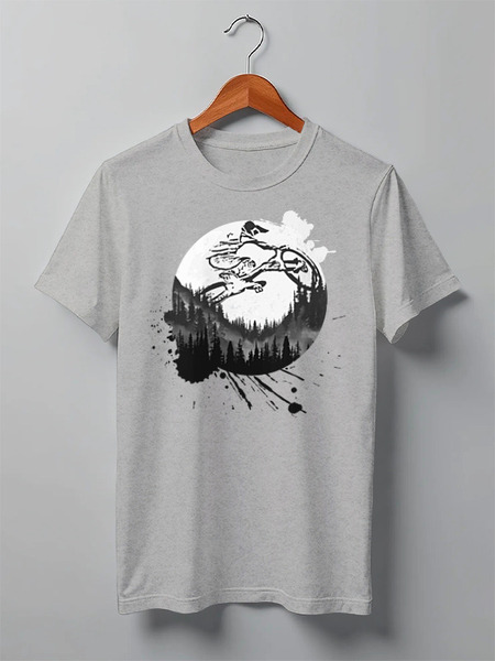 Заказать мужскую футболку в Москве. Футболка классическая Mountain Bike от oneredfoxstore@gmail.com - готовые дизайны и нанесение принтов.