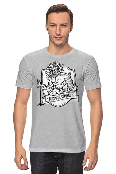 Заказать мужскую футболку в Москве. Футболка классическая Heavy Metal Gymwear от Leichenwagen - готовые дизайны и нанесение принтов.