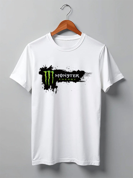 Заказать мужскую футболку в Москве. Футболка классическая monster energy от egorrko - готовые дизайны и нанесение принтов.