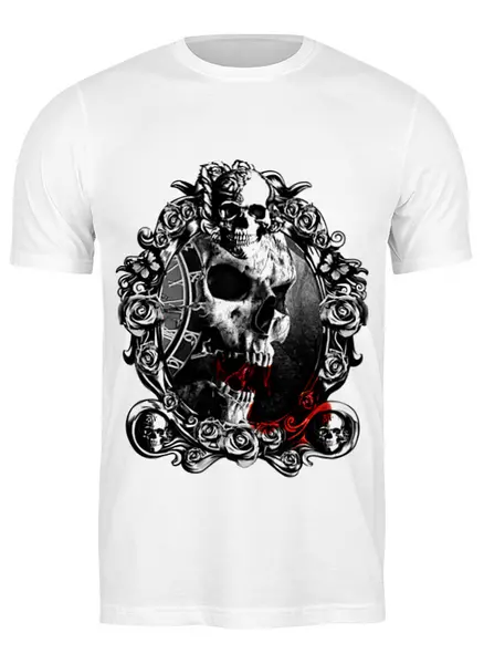 Заказать мужскую футболку в Москве. Футболка классическая Skull - 13 от Vladec11 - готовые дизайны и нанесение принтов.