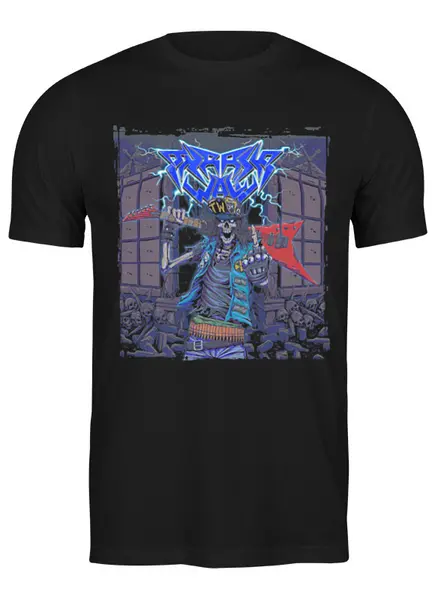 Заказать мужскую футболку в Москве. Футболка классическая Thrash Wall metal band от Leichenwagen - готовые дизайны и нанесение принтов.