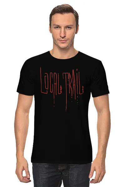 Заказать мужскую футболку в Москве. Футболка классическая Local Trail от oneredfoxstore@gmail.com - готовые дизайны и нанесение принтов.