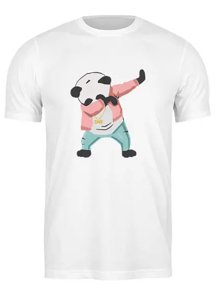 Заказать мужскую футболку в Москве. Футболка классическая панда даб  от cherdantcev - готовые дизайны и нанесение принтов.