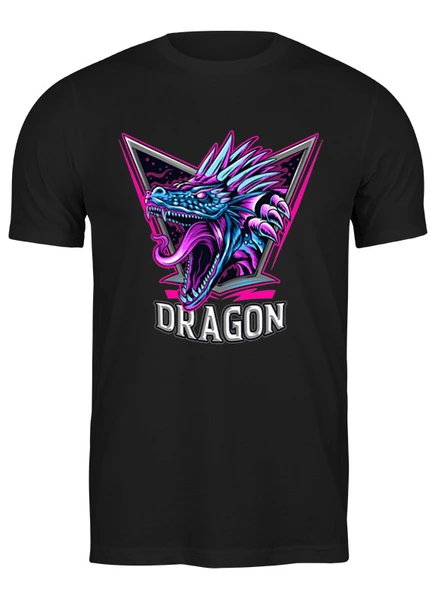 Заказать мужскую футболку в Москве. Футболка классическая Magic dragon от skynatural - готовые дизайны и нанесение принтов.