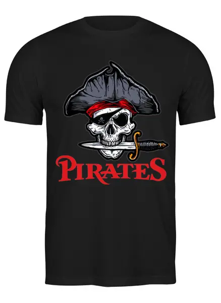 Заказать мужскую футболку в Москве. Футболка классическая Pirates от balden - готовые дизайны и нанесение принтов.