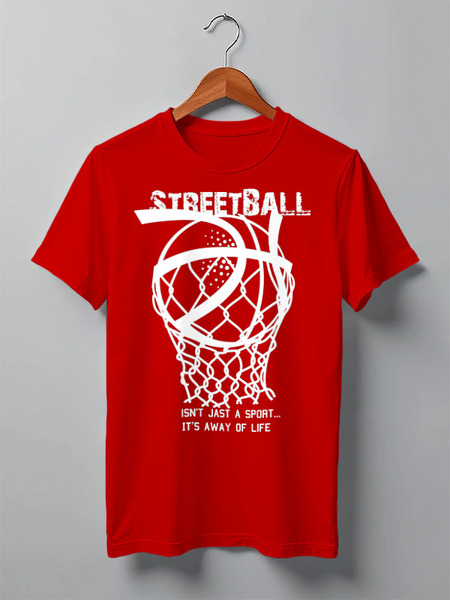 Заказать мужскую футболку в Москве. Футболка классическая Streetball от nova_lada - готовые дизайны и нанесение принтов.