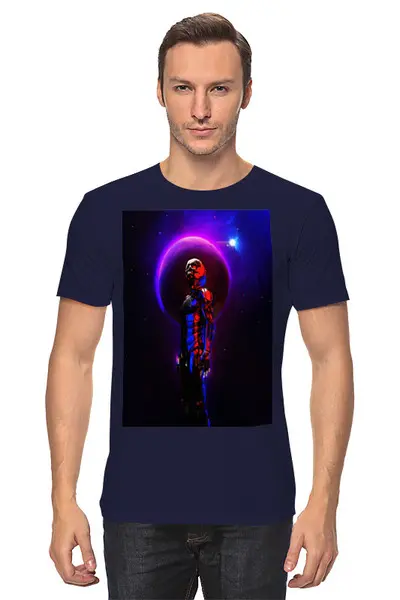 Заказать мужскую футболку в Москве. Футболка классическая Космос от THE_NISE  - готовые дизайны и нанесение принтов.