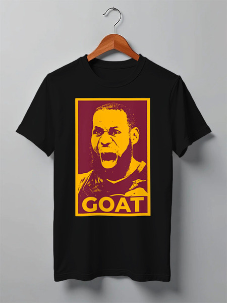 Заказать мужскую футболку в Москве. Футболка классическая LeBron GOAT от skynatural - готовые дизайны и нанесение принтов.