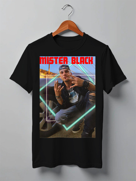 Заказать мужскую футболку в Москве. Футболка классическая Mister Black от Екатерина Смирнова - готовые дизайны и нанесение принтов.