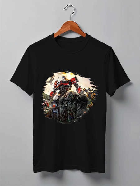 Заказать мужскую футболку в Москве. Футболка классическая Transformers: rise of the beasts  от Andrey  Golovin - готовые дизайны и нанесение принтов.