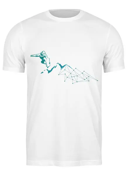 Заказать мужскую футболку в Москве. Футболка классическая Snowboard от Roma Mesina - готовые дизайны и нанесение принтов.