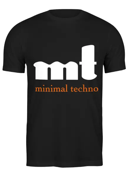 Заказать мужскую футболку в Москве. Футболка классическая Minimal Techno от troyaperformans@mail.ru - готовые дизайны и нанесение принтов.