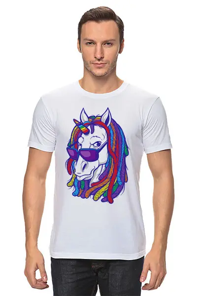 Заказать мужскую футболку в Москве. Футболка классическая Unicorn от balden - готовые дизайны и нанесение принтов.