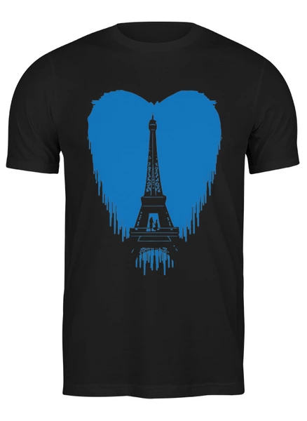 Заказать мужскую футболку в Москве. Футболка классическая Blue Paris от skynatural - готовые дизайны и нанесение принтов.