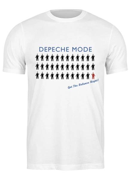 Заказать мужскую футболку в Москве. Футболка классическая Depeche Mode - Get The Balance Right! от Black Pimpf - готовые дизайны и нанесение принтов.