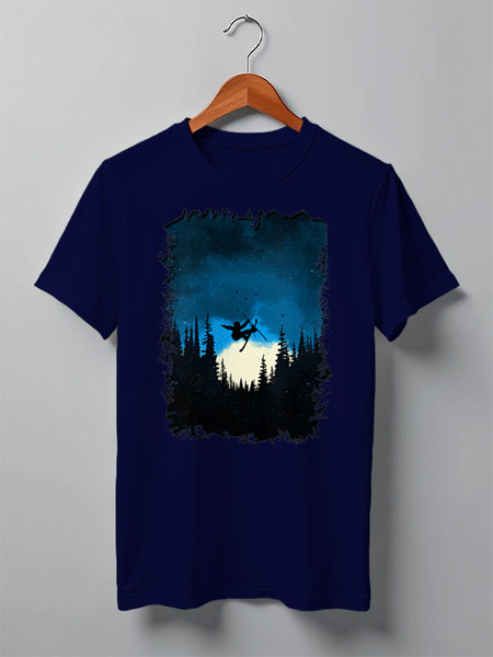 Заказать мужскую футболку в Москве. Футболка классическая Ski Ride от oneredfoxstore@gmail.com - готовые дизайны и нанесение принтов.
