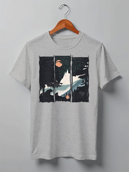Заказать мужскую футболку в Москве. Футболка классическая Camping от oneredfoxstore@gmail.com - готовые дизайны и нанесение принтов.