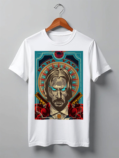 Заказать мужскую футболку в Москве. Футболка классическая Джон Уик / John Wick от kino.printio.ru - готовые дизайны и нанесение принтов.