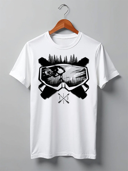 Заказать мужскую футболку в Москве. Футболка классическая Mountain Bike от oneredfoxstore@gmail.com - готовые дизайны и нанесение принтов.