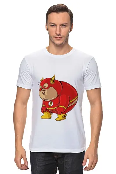 Заказать мужскую футболку в Москве. Футболка классическая Fat Flash от priceless - готовые дизайны и нанесение принтов.
