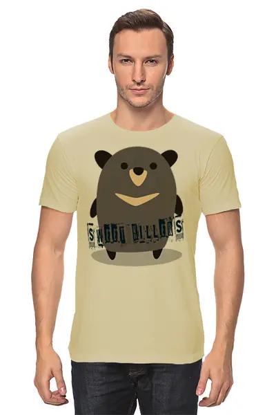 Заказать мужскую футболку в Москве. Футболка классическая Bear Here от oneredfoxstore@gmail.com - готовые дизайны и нанесение принтов.