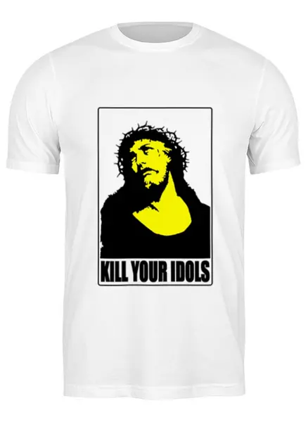 Заказать мужскую футболку в Москве. Футболка классическая Иисус от YellowCloverShop - готовые дизайны и нанесение принтов.