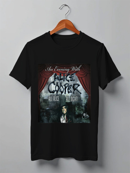 Заказать мужскую футболку в Москве. Футболка классическая "Alice Cooper" от Fedor - готовые дизайны и нанесение принтов.