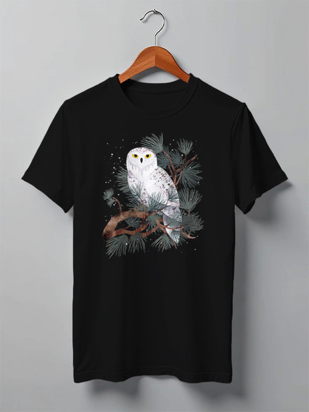 Заказать мужскую футболку в Москве. Футболка классическая Сова (Owl) от printik - готовые дизайны и нанесение принтов.