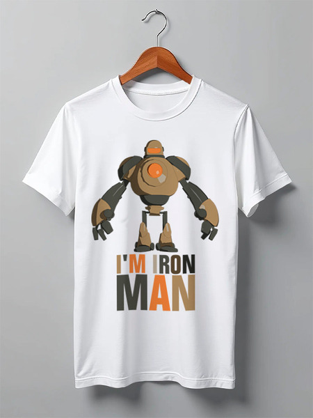 Заказать мужскую футболку в Москве. Футболка классическая I'm iron man от OEX design - готовые дизайны и нанесение принтов.