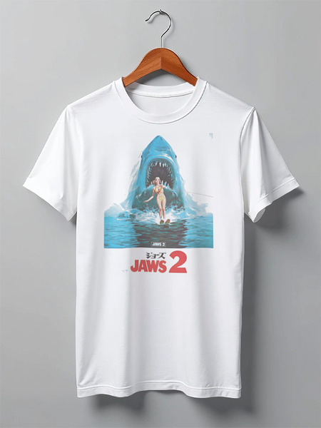 Заказать мужскую футболку в Москве. Футболка классическая Jaws / Челюсти от KinoArt - готовые дизайны и нанесение принтов.