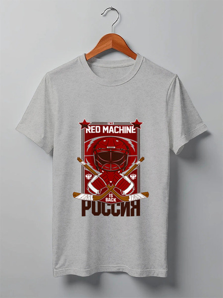 Заказать мужскую футболку в Москве. Футболка классическая Red Machine от acidhouses - готовые дизайны и нанесение принтов.