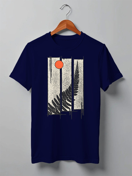 Заказать мужскую футболку в Москве. Футболка классическая Moon Fern от oneredfoxstore@gmail.com - готовые дизайны и нанесение принтов.