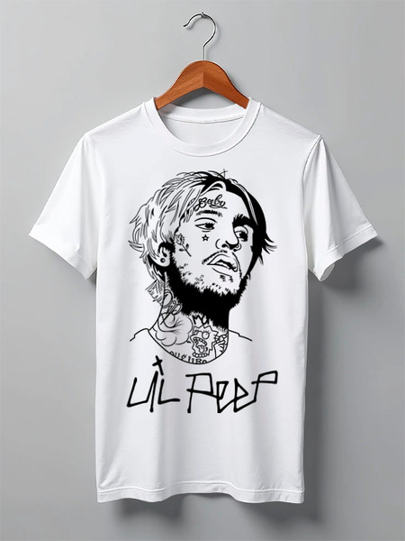 Заказать мужскую футболку в Москве. Футболка классическая Lil Peep от geekbox - готовые дизайны и нанесение принтов.