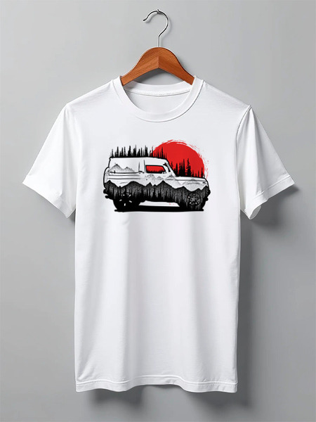 Заказать мужскую футболку в Москве. Футболка классическая Offroad от oneredfoxstore@gmail.com - готовые дизайны и нанесение принтов.