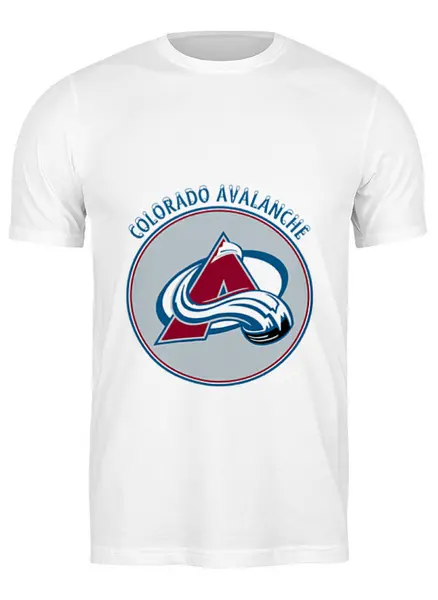 Заказать мужскую футболку в Москве. Футболка классическая Colorado Avalanche от kspsshop - готовые дизайны и нанесение принтов.