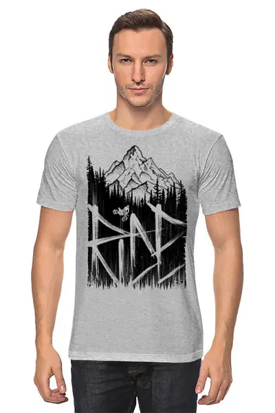 Заказать мужскую футболку в Москве. Футболка классическая Ride Motocross от oneredfoxstore@gmail.com - готовые дизайны и нанесение принтов.