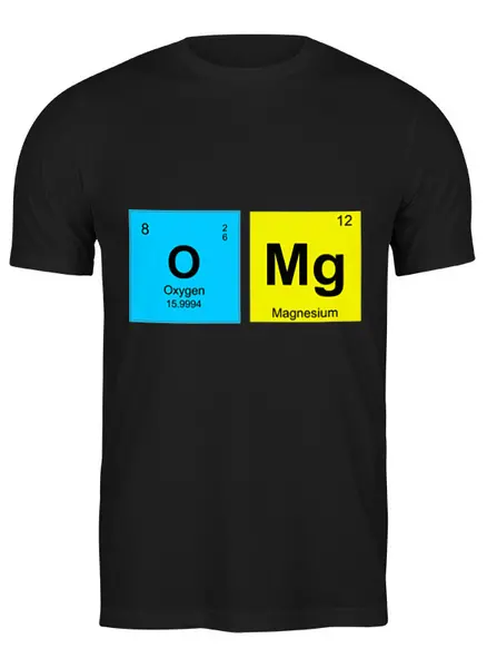 Заказать мужскую футболку в Москве. Футболка классическая OMG!   от Just kidding - готовые дизайны и нанесение принтов.