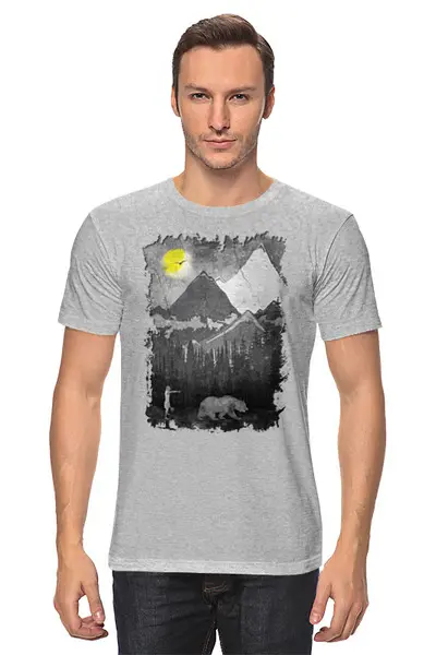 Заказать мужскую футболку в Москве. Футболка классическая From The Mountains от oneredfoxstore@gmail.com - готовые дизайны и нанесение принтов.