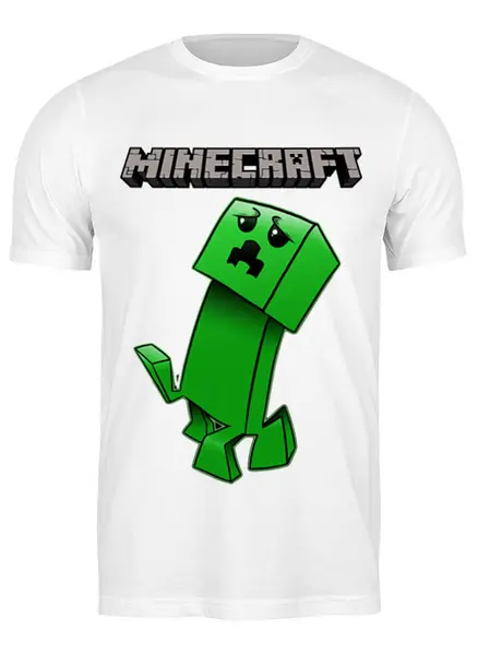 Заказать мужскую футболку в Москве. Футболка классическая MINECRAFT CREEPER от weeert - готовые дизайны и нанесение принтов.
