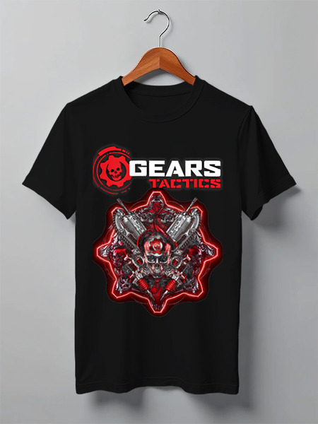 Заказать мужскую футболку в Москве. Футболка классическая GEARS OF WAR от robus - готовые дизайны и нанесение принтов.