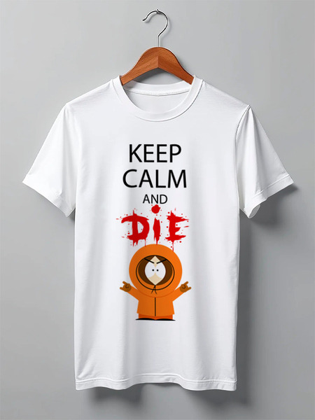 Заказать мужскую футболку в Москве. Футболка классическая KEEP CALM от 7SWɅG - готовые дизайны и нанесение принтов.