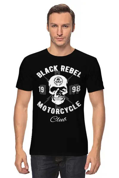 Заказать мужскую футболку в Москве. Футболка классическая Black Rebel Motorcycle Club от geekbox - готовые дизайны и нанесение принтов.