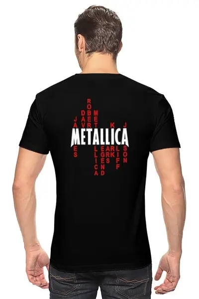 Заказать мужскую футболку в Москве. Футболка классическая Metallica от prokop7 - готовые дизайны и нанесение принтов.
