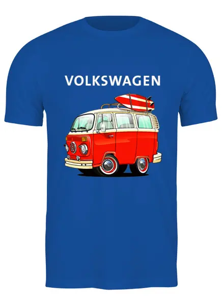 Заказать мужскую футболку в Москве. Футболка классическая Volkswagen   от T-shirt print  - готовые дизайны и нанесение принтов.