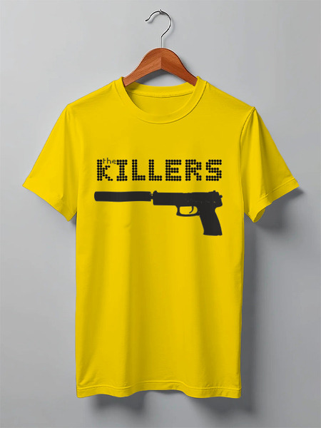 Заказать мужскую футболку в Москве. Футболка классическая The Killers   от cherdantcev - готовые дизайны и нанесение принтов.