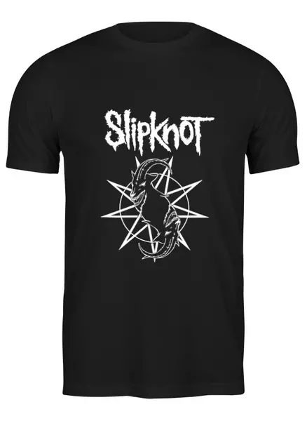 Заказать мужскую футболку в Москве. Футболка классическая Slipknot от geekbox - готовые дизайны и нанесение принтов.